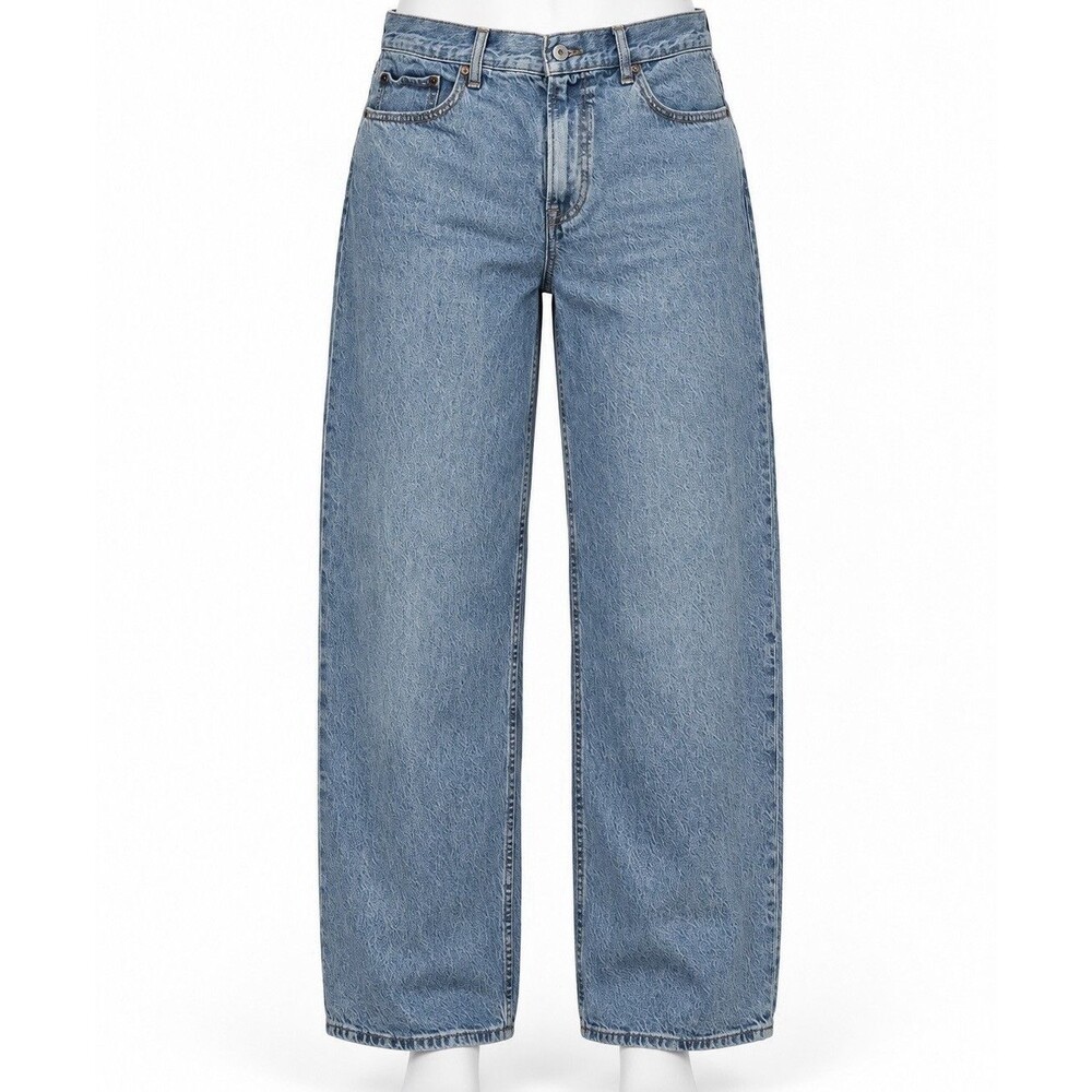 Abercrombie & Fitch Ultra Loose Low Rise Jeans Womens 32 Blue Wide Leg